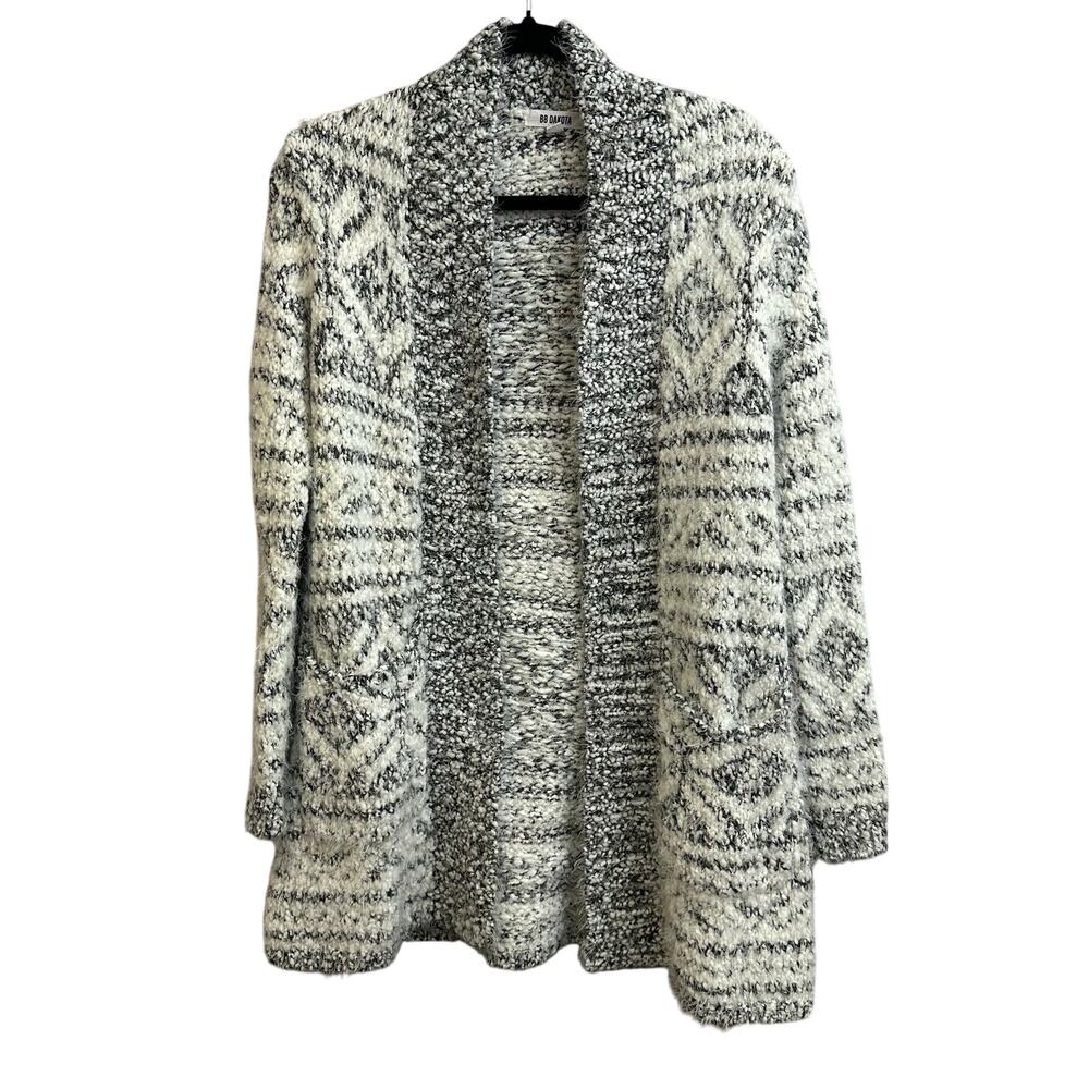 BB Dakota Chunky Open Star is Warm Eyelash Cardigan Women's Small Soft Cottage
